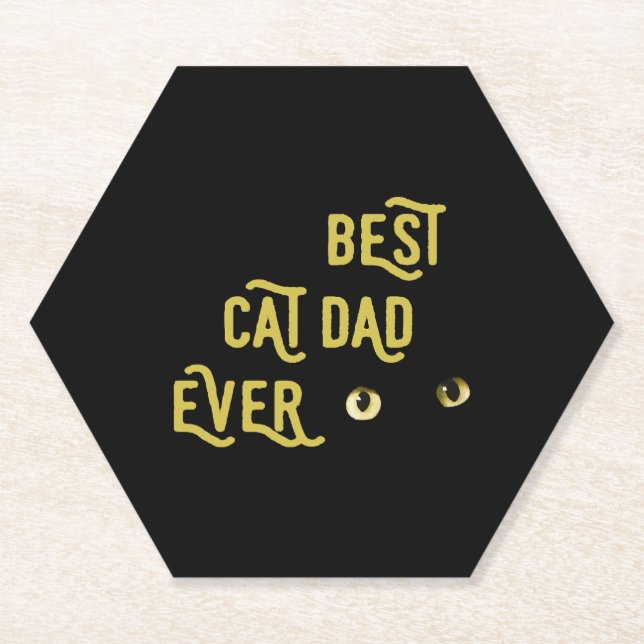 Porta-copo De Papel Melhor Pai De Gato (Frente)
