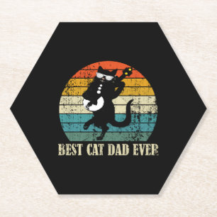 PORTA-COPO DE PAPEL MELHOR PAI DE GATO DE TODOS OS TEMPOS RETRÔ VINTAG