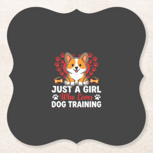 Porta-copo De Papel Menina Ama Treinamento de Cães Corgi