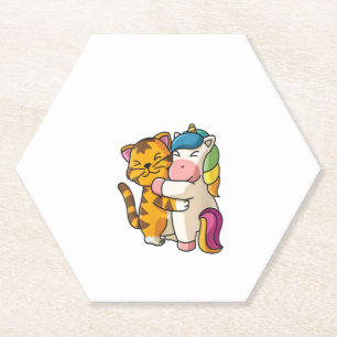 Porta-copo De Papel Meninas Tiger e Zoológico Justo da Unicórn se abra