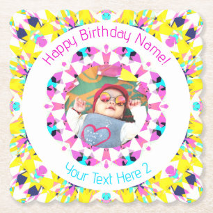 Porta-copo De Papel Meninos Feliz Aniversário Estrela Foto Personaliza