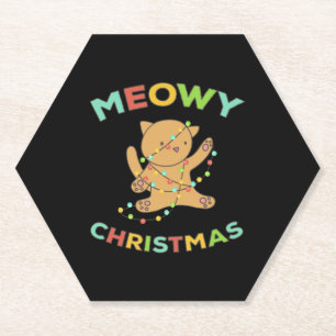 Porta-copo De Papel Meowy Christmas