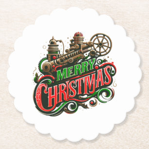 Porta-copo De Papel Merry Christmas steampunk