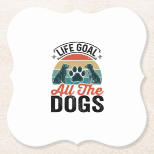 Porta-copo De Papel Meta da Vida Todos os Cães Design de Amante de Cãe
