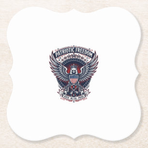 Porta-copo De Papel Metal Patriótico Asas Patriota Música Rock Metal P