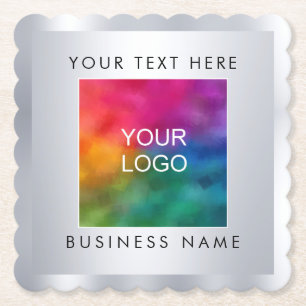 Porta-copo De Papel Metálico Faux Silver Vista Personalizada Adicionar