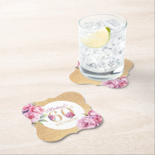 Porta-copo De Papel Milhares Dourados do Dia 60 de Aniversário do Luxo