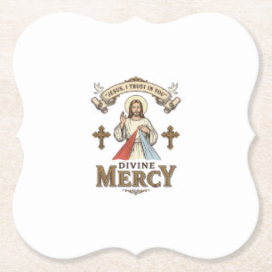 Porta-copo De Papel Misericórdia Divina Jesus Gravura Vintage Camisa R