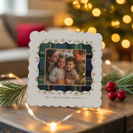 Porta-copo De Papel Modelo de Foto de Natal Xadrez ID1141B