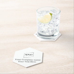 Porta-copo De Papel Modelo de logotipo personalizado elegante