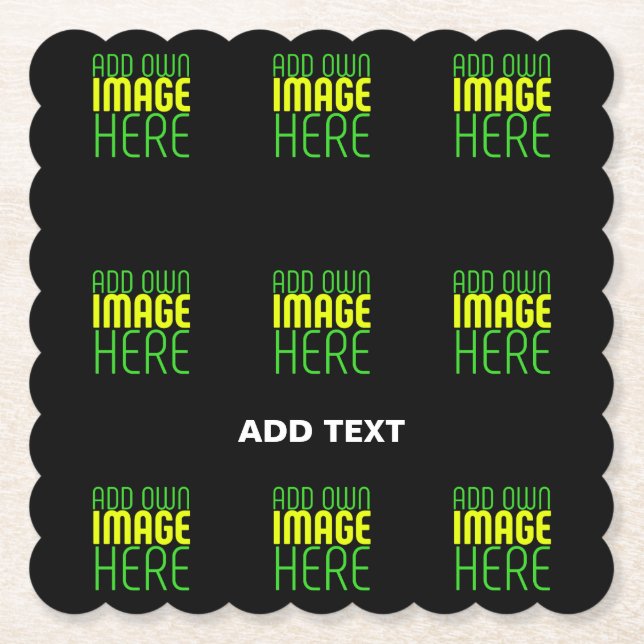 PORTA-COPO DE PAPEL MODELO DE TEXTO DE IMAGEM NEGRA SIMPLES EDITÁVEL M (Frente)