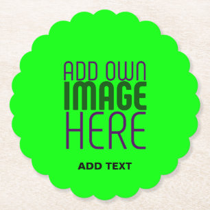 PORTA-COPO DE PAPEL MODELO DE TEXTO DE IMAGEM VERDE NEON EDITÁVEL MODE