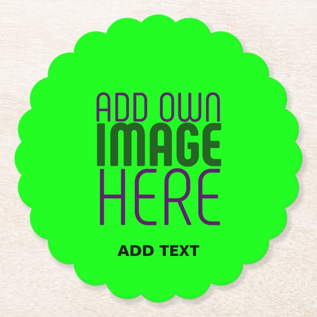 PORTA-COPO DE PAPEL MODELO DE TEXTO DE IMAGEM VERDE NEON EDITÁVEL MODE (Frente)