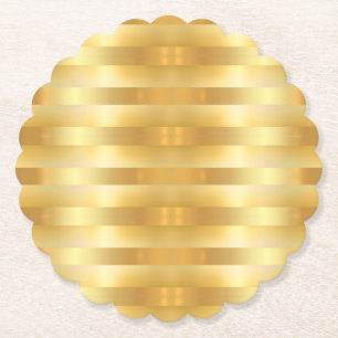 Porta-copo De Papel Modelo de Vazio Elegente Moderno Dourado Faux Pers