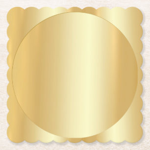 Porta-copo De Papel Modelo elegante de Vazio brilhante Dourado Faux pe