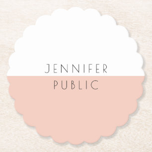 Porta-copo De Papel Modelo Simples Elegante Moderno de Tendência Perso