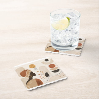 Porta-copo De Papel Modern Muse Paper Coasters | Artesanal Abstrato