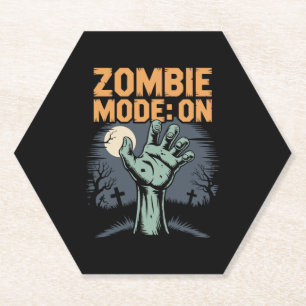 Porta-copo De Papel Modo Zombie Na Camisa T Do Halloween Assustadora