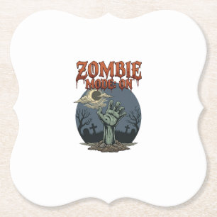Porta-copo De Papel Modo Zumbi Halloween Mão Lua Cemitério_1