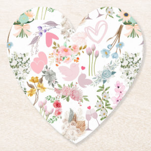 Porta-copo De Papel Moedas de Casamento Pastel 02