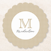 Monograma Elegante Minimalista Moderna Dourada