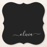 Porta-copo De Papel Monograma Elegante Moderno e Branco Negro<br><div class="desc">Apresentando nossa Coleção de Monogramas Modernos Minimalistas Pretos e Brancos: adote simplicidade e sofisticação com nossos designs minimalistas, curados para elevar seu estilo sem esforço. Feita de olho na estética moderna, essa coleção apresenta designs negras e brancos elegantes, acentuados por monogramas personalizados. De papelaria chic a acessórios versáteis, nossa coleção...</div>