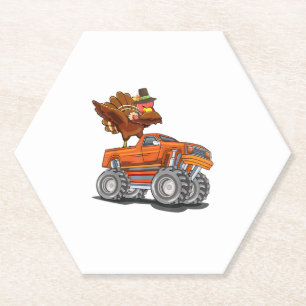 Porta-copo De Papel Monster Truck Dabbing Turkey Hooray Happy Graças
