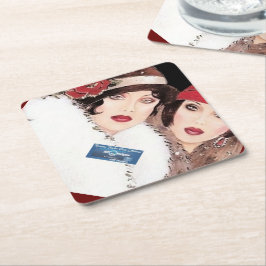 Porta-copo De Papel Montanha-russa 10 Burg(Inverno Vermelho 2) RFPMDes