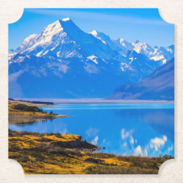 Porta-copo De Papel Monte Cook sobre o lago Pukaki, NZ
