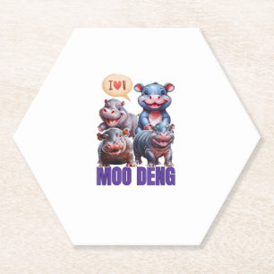 Porta-copo De Papel Moo Deng Baby Hippo Moo Deng Bouncy Cute Moo Dang