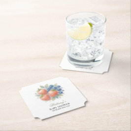 Porta-copo De Papel Morango e Chá de fraldas de mirtilo