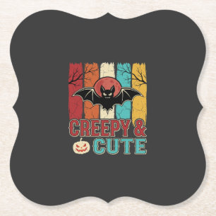 Porta-copo De Papel Morcego de Halloween Fofo e Sinistro Gráfico Retro