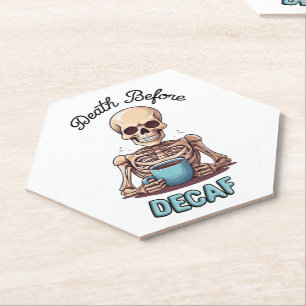 Porta-copo De Papel Morte antes do surdo; viciado em café