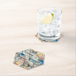 Porta-copo De Papel Mosaico Geométrico