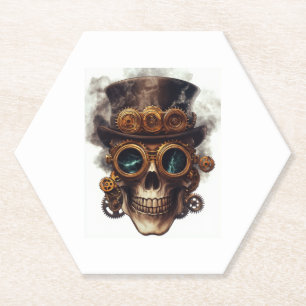 Porta-copo De Papel Motor de Caveira Steampunk