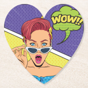 Porta-copo De Papel Mulher com óculos de sol