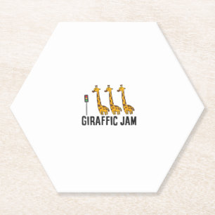 Porta-copo De Papel Mulher Giraffic Jam Funny Giraffe Giraffe Pun Cute