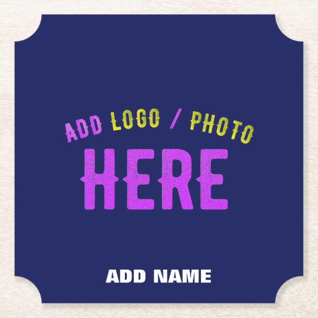 PORTA-COPO DE PAPEL NA MODA MODERNO PERSONALIZADO MARINHO AZUL VERIFIC (Frente)