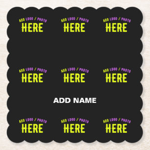 PORTA-COPO DE PAPEL NA MODA MODERNO PERSONALIZÁVEL NEGRO VERIFICADO CO