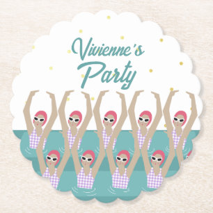 Porta-copo De Papel Nadadores Artísticos Synchro Nadação Festa de aniv