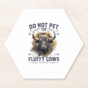 Porta-copo De Papel Não Coloque As Vacas Fluffy Bison Yellowstone Park