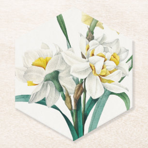Porta-copo De Papel Narciso Duplo, Pierre-Joseph Redouté, 1827