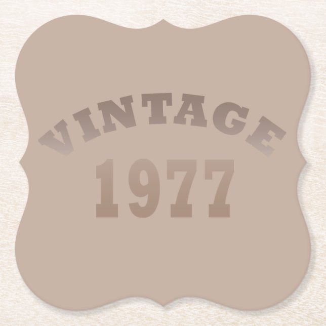 Porta-copo De Papel Nascer em presente de aniversário de 1977 (Frente)