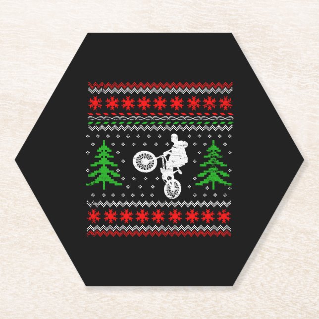 Porta-copo De Papel Natal BMX (Frente)