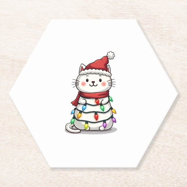 Porta-copo De Papel Natal da árvore de Natal (2) (Frente)