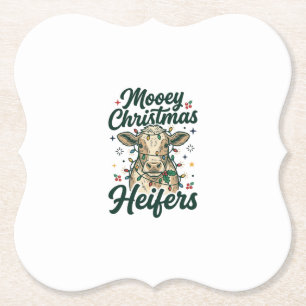 Porta-copo De Papel Natal das Bezerras Mooey Design de Natal de Vaca E