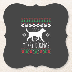 Porta-copo De Papel Natal de Cachorro Vetor de Dogmas Alegres