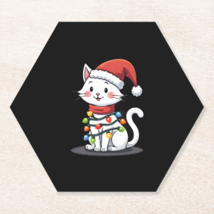Porta-copo De Papel Natal de gato (3)
