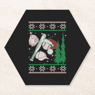 Porta-copo De Papel Natal do Baseball