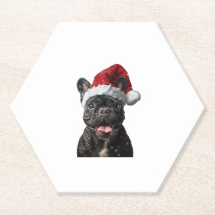 Porta-copo De Papel Natal do Buldogue Francês